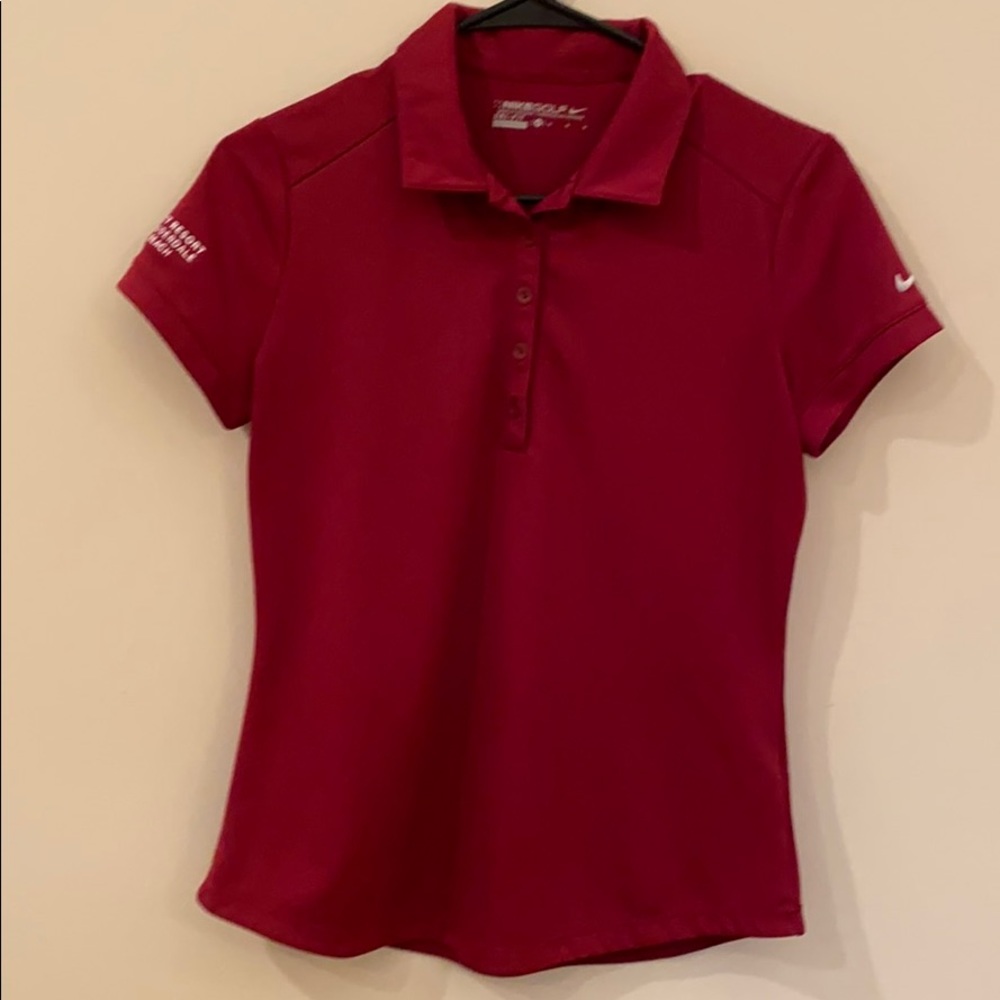 EUC Nike Golf Modern Dri-fit Polo Team Red Sz Med